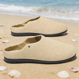 Riolio  New Spring Summer Style Plus Size Slip On Half Slippers Simple  Fashion Lightweight Breathable Trendy Mens Vacation Party Date C