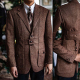 Riolio  New Men's Suit Jacket Fashion Coat Custom Made Two Buttons Business Wear Wedding Groom