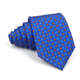 Riolio  High Quality Classic Men's 7.5cm Tie Soft Smooth Green Blue Colorful Paisley Flower Necktie Daily Wear Business Accessories Gift
