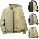 Riolio Men Winter Autumn Jacket Denim Inner Fleece Thicken Winter Jeans Jacket Coat Men's Turn-down Velvet Jacket Mens Fur Parkas