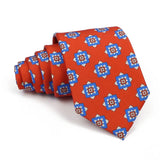 Riolio  High Quality Classic Men's 7.5cm Tie Soft Smooth Green Blue Colorful Paisley Flower Necktie Daily Wear Business Accessories Gift