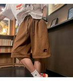 Riolio  High-end Jacquard Texture Retro Shorts Men's Loose Trendy Versatile Five-point Basketball Mid-trousers Big Trousers