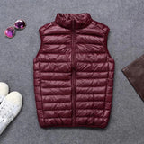 Riolio Coat Ultralight Sleeveless Puffer Vest Jacket Ultra Thin Warm Lightweight Down Jacket Waistcoat Winter Men Duck Down Vest Coats