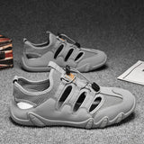 Riolio  Men's Summer Sandals, Breathable and Comfortable, Hollow Slip-On Driving Shoes, Walking Shoes, River-Tracing Shoes, Water Shoes, Beach Shoes, Suitable for Outdoor Activities