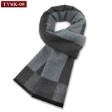 Riolio  Luxury Scarf Man Winter Warm Wool Scarf For Men Cashmere Scarves Casual Plaid Male Long Pashmina Outdoor Shawls Man Muffler Gift