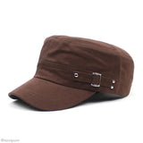 Riolio Washed Cotton Flat Caps Summer Autumn Adjustable Belts Army Cap Military Style Cadet Chapeau Women Men Outdoor Painter Hats