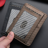 Riolio Men's Slim Minimalist Front Pocket Wallets RFID Blocking Credit Card Holder Portable Leather Wallets