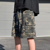 Riolio Camouflage Cargo Shorts Men Vintage Multi-pockets Baggy Streetwear Joggers Handsome All-match Fashion Personality