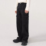 Riolio  Men Baggy Oversize Cargo Jeans Male Wide Streetwear Hip Hop Pants Harajuku Fashion Straight Leg Black Blue Loose Denim Pants