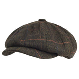 Riolio Autumn Winter Thick Warm Wool Herringbone Newsboy Cap Men Cabbie Beret Hats Octagonal Hat Detective Hats Retro Driver Flat Caps