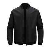 Riolio Spring and Autumn New Baseball Collar Short Loose Solid Color Jacket Men's Business Casual Thin Coat Trend
