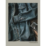 Riolio Retro Vertical Striped Denim Shirt Heavy American Casual Vintage Workwear Clothes Washing Old Pockets Long-sleeve Shirt