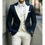 Riolio  Slim Fit 3 Pieces Blazer with Vest Pant Set Suits for Men Wedding Suits for Groom Guest Formal Classic Business Party Outfit