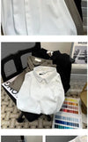 Riolio Korean High-end Long-sleeved Shirt Men's Solid Color High-end Droop Top Spring and Autumn Loose Handsome Shirt Chic Streetwear