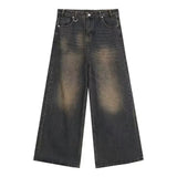 Riolio New Men's Baggy Straight Leg Wide Leg Jeans Male Fashion Vintage Wash Casual Denim Pants Youth Popular Brand Streetwear Trousers