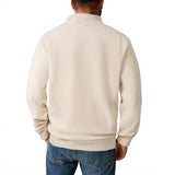 Riolio  Men's Fleece Half-Zip Pullover Casual Stand Collar Sweatshirt with Side Pockets