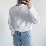 Riolio  Loose Long Sleeve Men's Shirt Casual Style Comfortable Fit Versatile Seasonal Breathable Moisture Wicking Classic Design