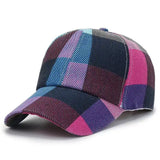 Riolio New Unisex Spring Summer Women Men Plaid Baseball Caps Outdoor Cool Lady Male Sun Cap Hat for Women Men Fashion