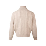 Riolio  New Japanese Retro Men Cardigan Jacket Winter Light Luxury Trendy Turtleneck Knit Zip-up Long Sleeve Sweater Coat Premium Outfit