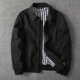 Riolio Japanese Sle Simple Flip-Collar Jaet Men's New 2025 American Retro Casual Outerwear Loose Fit Zipper Decoration Windproof