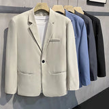 Riolio Korean Style Loose Men Blazer Spring Summer Hip Hop Loose Suit  Kpop Oversized Tops Ulzzang Fashion Coat Streetwear Jackets