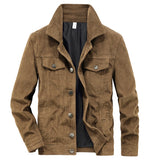Riolio Wellsome Men's Streetwear Motorcycle Corduroy Coats Winter Bomber Jackets Men's Windbreaker Multi-pocket Cotton Cargo Parkas
