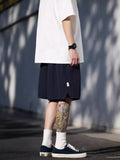 Riolio  Casual Men Summer Thin Loose Work Clothes Outdoor Quick-drying Beach Five-point Pants
