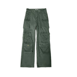 Riolio Japanese Multi-pocket Work Pants Men's Autumn Trendy Loose Straight Casual Pants Hip-hop Retro Design Trousers Aesthetic Chic