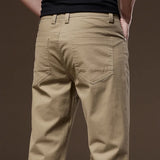 Riolio  Autumn Men's Clothing Business Trousers Men Straight Casual Pants Men's Pants Cotton Black Gray Khaki Brand