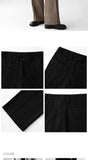 Riolio Korean Elegant Pants Fake Pocket Decoration Wide-leg Pants Autumn New American Style Design Sense Spliced Straight Suit Trousers