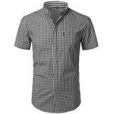 Riolio Mens Plaid Shirt Long Sleeves Cotton Casual Slim Fit Shirts Button Up Men Dress Shirts Business Shirt Chemise Camisa Masculino