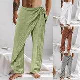 Riolio  Men'S Casual Pants Men'S Breathable Loose Beach Cotton Patch Men Elastic Camping Hiking Fishing Climbing Outdoor Sports Trousers