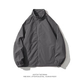 Riolio American Sle Men's Spring Oversize Baseball Jaet Stand Collar 's Coat Windproof Polyester Casual Outerwear