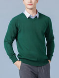 Riolio  Men Cashmere Sweater Autumn Winter Soft Warm Jersey Jumper  Pull Homme Hiver Pullover V-Neck Knitted Sweaters
