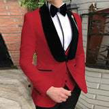 Riolio  Royal Blue Men Suits Slim Fit 3 Piece Double Breasted Suit Men Wedding Prom Party Business(Blazer+Vest+Pants)  Suits for Men