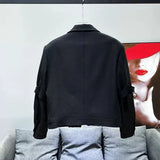 Riolio 2025 Autumn Metal Strap Design Jacket Korean Streetwear Men's Loose Handsome High Street High-end Versatile Workwear Jacket