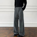 Riolio  Mens Trousers Texture Twill Plain Casual Pants Autumn Outdoor Daily Versatile Youth Loose Straight Pants Men'S Clothing New