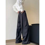 Riolio Men Wide Leg Pants Solid Color Mopping pants Joggers Loose Pleated Casual Trousers Men Streetwear NEW Fashion Long Pants