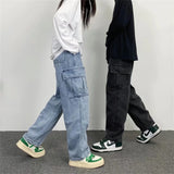 Riolio  Oversize Streetwear Men's Baggy Jeans Y2K Cargo Wide Leg Pants Fashion Harajuku Hip Hop Loose Straight Korean Autumn Denim Pants