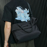 Riolio  High Quality Black Men Tote Crossbody Bag  Large Capacity Casual Shoulder Handbags Men's Messenger Bag Fitness Computer Bag