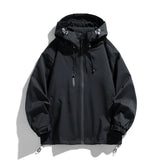 Riolio Casual Solid Color Men's Jacket Hooded Couple Outfit Unisex Outdoor Sports Hiking Jacket High Quality Men's Hiking Casual Top