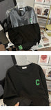 Riolio High-end Jacquard Round Neck Sweatshirt for Men's Spring Autumn Plush Thickened Trendy Design Long-sleeved Base Shirt Aesthetic