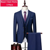 Riolio  M-6XL ( Jacket + Vest + Pants ) Boutique Pure Color Mens Business Formal Suit 3Piece Set and Two-piece Set Groom Wedding Dress