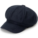 Riolio Woolen Solid Color Beret Fashion Outdoor Cotton Hat Autumn and Winter Windproof Hats Men's and Women's Universal Caps