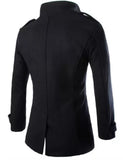 2024 Autumn Men Boutique Black Gray Classic Solid Color Thick Warm Coats Men's Extra Long Trench Coat Male Jacket