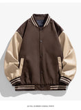 Riolio Bomber Wool Coat Premium Varsity Leather Wool Jacket High Street Jacket Men's Varsity Baseball College Leather Sleeves