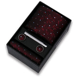 Riolio  Tie For Men Tie Clips Set Necktie Man Wedding Blouses Dress Cufflinks Gift Box Pocket Square Clip Business Skinny Gravetas