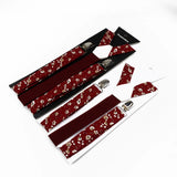 Riolio  Floral Cotton 2 Sizes Suspenders Parent Child Sets Men Women Kids Braces Adjustable Straps Male Pants Shirt Skirt Accessory Gift