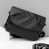 Riolio  Minimalist Black Men's Shoulder Bag Male High Quality Waterproof Briefcase Crossbody Bag Business Style Messenger Bags for Men