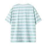 Riolio  Summer Men's Striped T-Shirts Short Sleeve Casual O-Neck Tshirt Male Fashion Sports Tops Loose Tees Streetwear T Shirt Plus Size